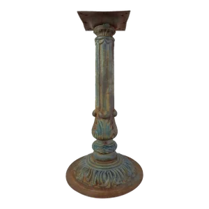 Antique Cast Iron Pedestal Bistro Table Base by Haasbrock-Sonderguard Mfg.
