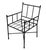 Traditional Classic Campaign-Style Wrought Iron Lounge Armchair For Sale - Image 3 of 11