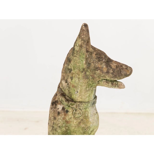 1960s Concrete Shepherd Dog Garden Ornament, English Mid 20th Century For Sale - Image 5 of 7