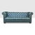 1960s Classic English Traditional Chesterfield Sofa in Rich Dark Green Leather- Brass Nail Head Trim For Sale In Los Angeles - Image 6 of 11