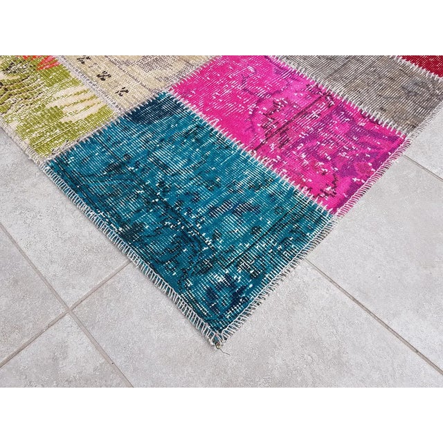 Blue Vintage Hnadmade Hallway Runner For Sale - Image 8 of 10