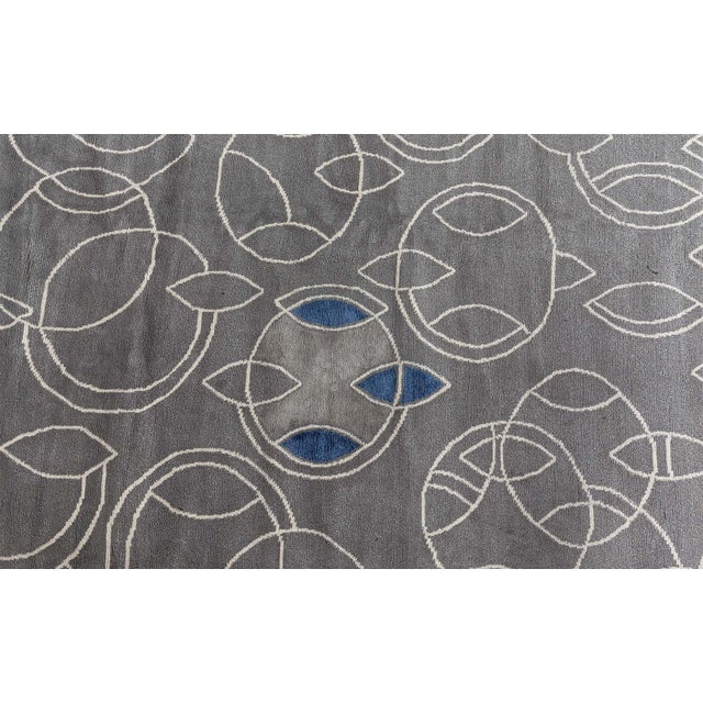 Early 21st Century Modern Tibetan 'Hummingbird' Silk and Wool Rug by Doris Leslie Blau For Sale - Image 5 of 9
