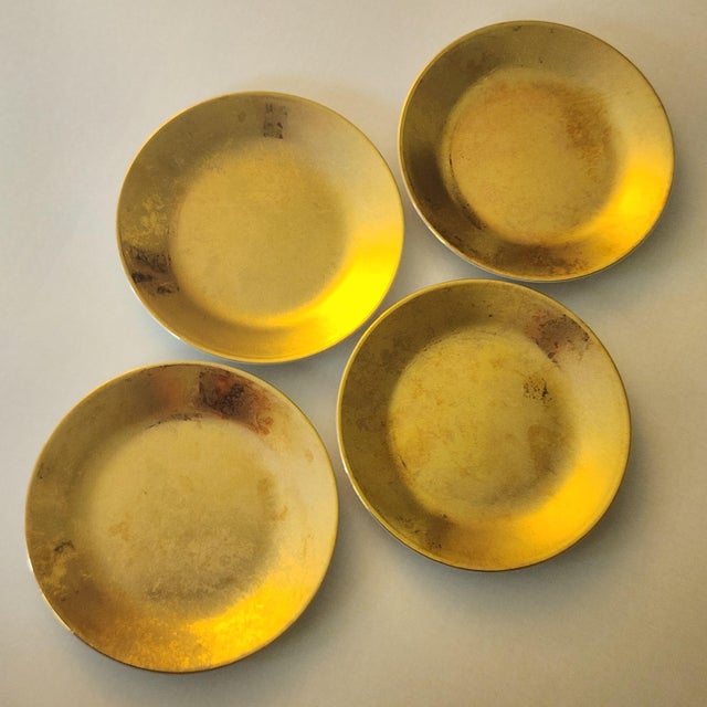 6 Inch Canape Plates Set of 4 Dimensions: 6" Canape [5.9375] Carat Gold Pattern (all gold) by Philippe Deshoulieres...