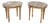Antique French Marble Top Gilt Wood Side Tables, 1900, Set of 2 For Sale