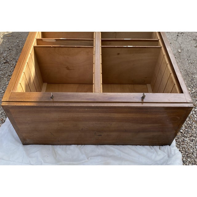 Mid-Century Modern Oak Double-Column Roll-Top Filing Cabinet, 1950s For Sale - Image 3 of 18