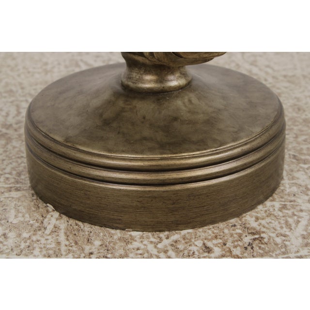Vintage Eglomise Glass Top Accent Table For Sale - Image 12 of 13