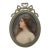 Art Nouveau Hand Painted Miniature Portrait After Angelo Asti Italian Painting For Sale