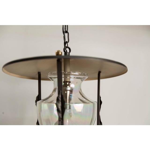 Lantern-Style Ceiling Light in Pearlescent Glass, 1960s For Sale - Image 11 of 12