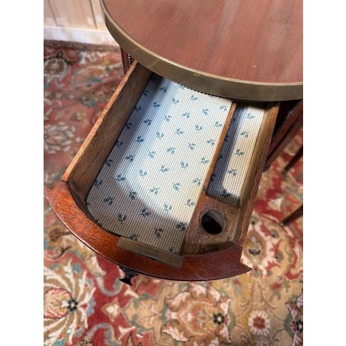 Louis XVI Style Oval Bedside Tables, Set of 2 For Sale - Image 5 of 10