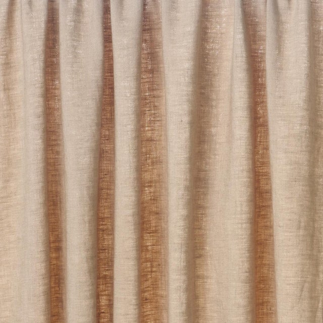 SAMPLE - Schumacher Leslie Stonewashed Sheer Fabric In Natural For Sale