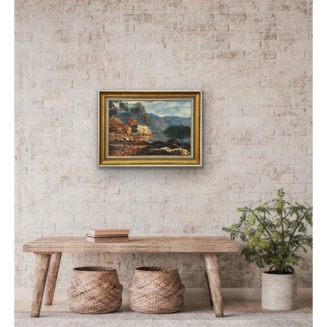 Arthur Terry Blamires, Oil Painting of Derwent Water English Lake District by British Landscape Artist, 1989 For Sale - Image 4 of 13