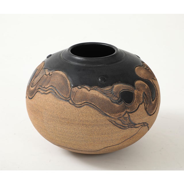 1980's "Signed" Studio Made Pottery Vase For Sale In New York - Image 6 of 12