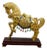 Vintage Chinese Gold Plated Jeweled Tang Horse Sculpture Statue 10" For Sale