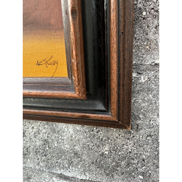 Vintage Floral Arrangement, Original Oil Painting on Canvas, Framed and Signed by the Artist. Circa 1960s For Sale - Image 10 of 15