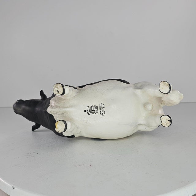 Ceramic Vintage Beswick England Bull Champion Coddington Hilt Bar Cow Figurine Matte For Sale - Image 7 of 7
