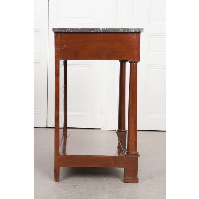 Brown 19th Century French Empire Mahogany Console For Sale - Image 8 of 11