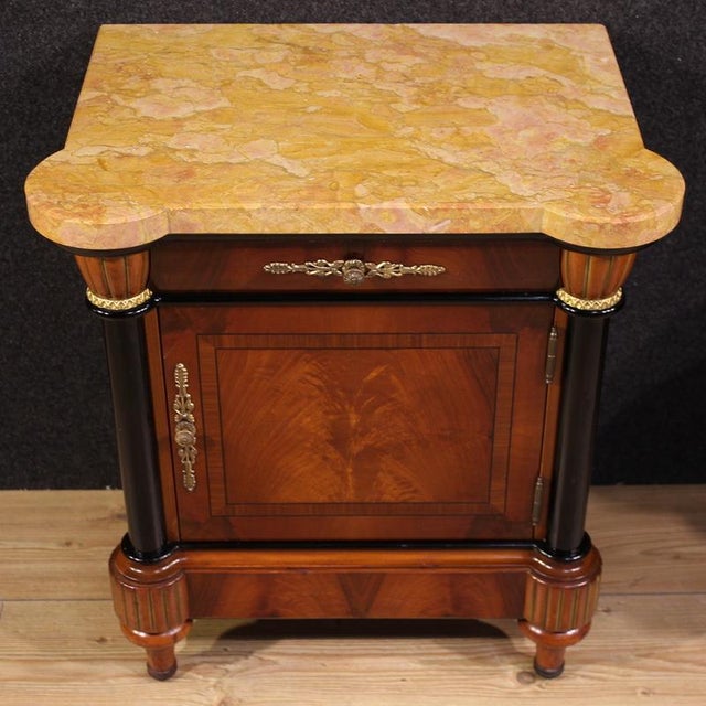 Brown Vintage Italian Bedside Tables, 1980, Set of 2 For Sale - Image 8 of 13