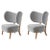 Set of 2 bute/storr tmbo lounge chairs by mazo design dimensions: w 90 x d 68.5 x h 87 cm materials: oak, textile also...