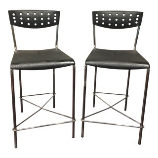 Umberto Bertoni for Beta Casa Bar Stools - A Pair For Sale