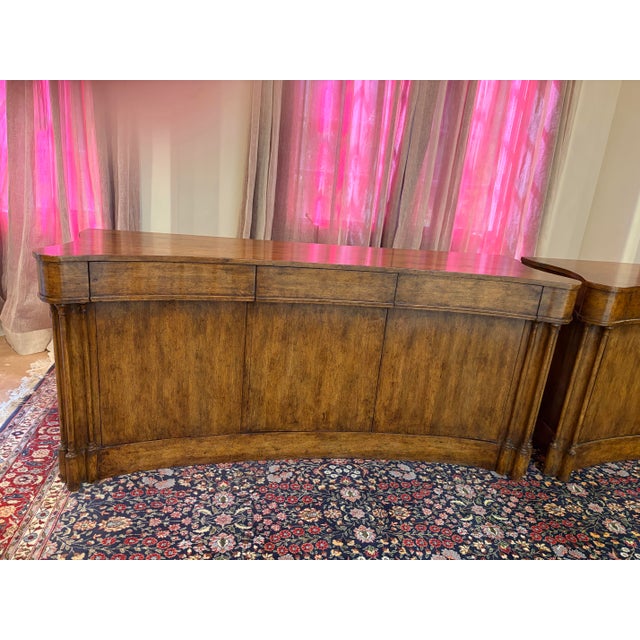 Wood Pair of 2002 Michael Taylor Designs #0322 “Saintsbury” Sideboards With Diana/Antiqued Tobacco Finish For Sale - Image 7 of 12
