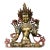 Late 19th Century Gilt Bronze Green Tara Statue, Tibetan Buddhist Figure, 1.69kg For Sale