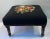 English Vintage Needlepoint Stool With Carved Details For Sale - Image 3 of 10