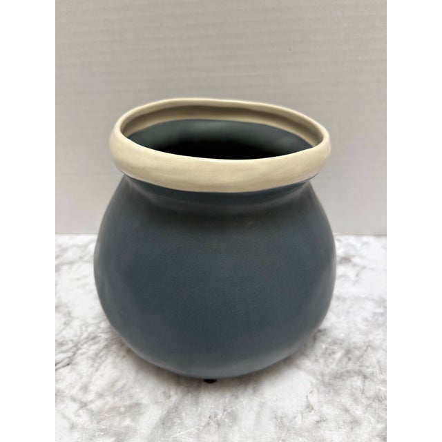 Vintage Scandinavian Design Two Toned Vase or Vessel For Sale - Image 4 of 7