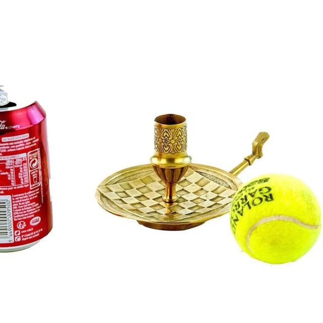 French Brass Candleholder, 1950s For Sale - Image 4 of 10