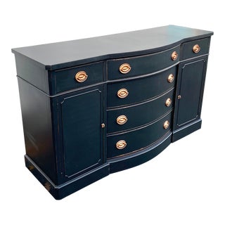 1940s Hepplewhite Credenza in Black For Sale
