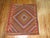 Square Boho Geometric Colorful Jajim Flat-Weave, 20th Century - 3'6" x 4'2" For Sale - Image 4 of 5