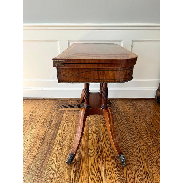 c. 1840-1860 Duncan Phyfe Style Flip Top Game Table For Sale In Nashville - Image 6 of 13