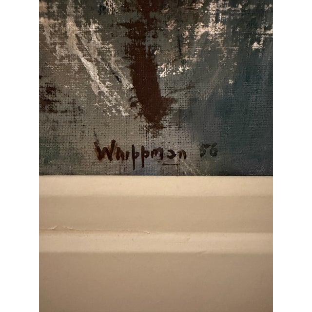 Wood Matthew Whippman “Beton Piramide” Abstract Geometric Painting, Signed 1956, Pretoria Art Museum Provenance For Sale - Image 7 of 9