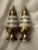 Art Deco Antique Mother of Pearl & Brass Salt & Pepper Shakers For Sale - Image 3 of 6