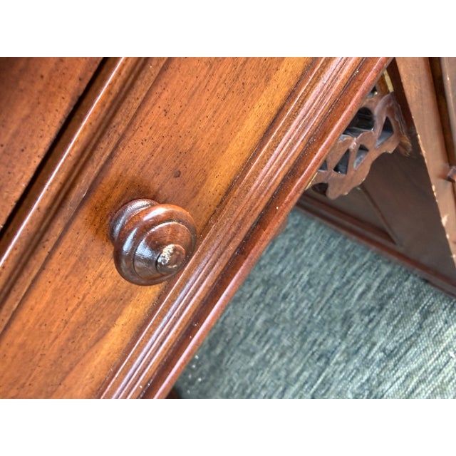 Brown 1980s Harden Sleepy Hollow Collection Washington Irving Replica Partners Desk For Sale - Image 8 of 13