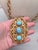 Vintage 1960s Signed Napier Goldtone Cabochon Faux-Turquoise Pendant Necklace For Sale - Image 10 of 10