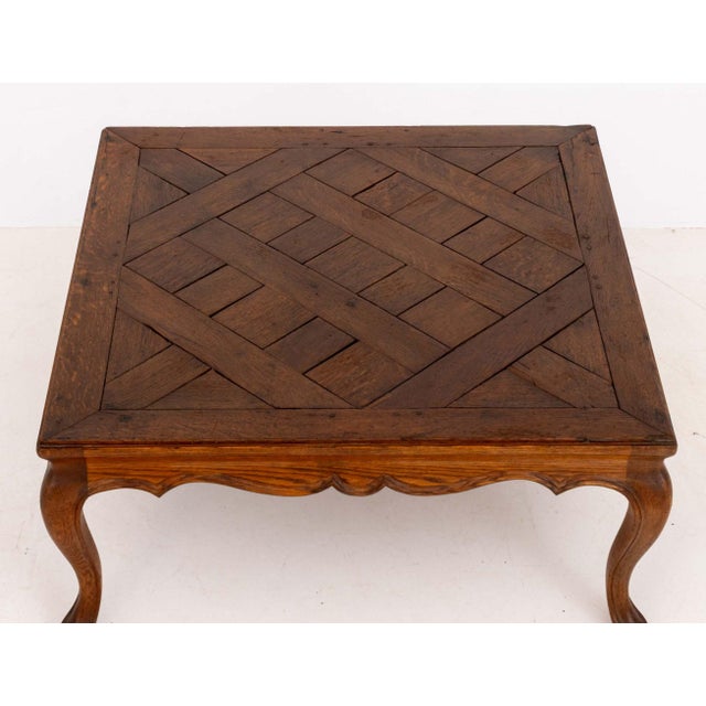 French Provincial Oak Coffee Table For Sale - Image 4 of 8