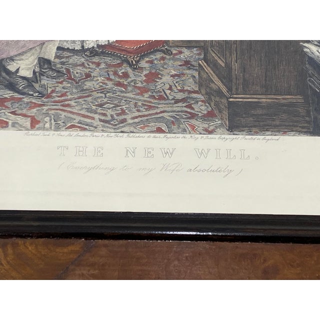 James Dobie "The New Will" Color Engraving After Walter Dendy Sadler C.1894 For Sale - Image 4 of 9