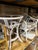 1970s Palm Beach Collection Corset Back Looped Arms Ficks Reed Style Dining Set With Glass Top For Sale In Atlanta - Image 6 of 10