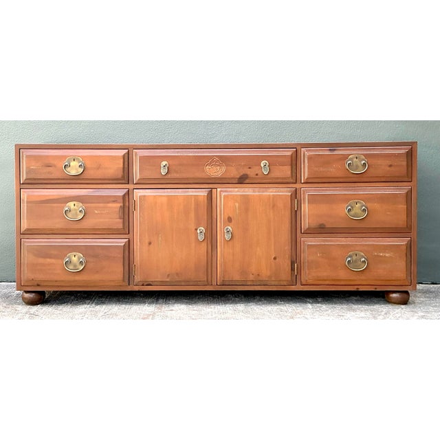 Vintage Henredon Pine Credenza For Sale - Image 12 of 12