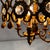 Brass Vintage Brass Chandelier With Crystals and Rosebuds For Sale - Image 8 of 12