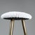 Metal Set of Stools with White Upholstery, 1970s For Sale - Image 7 of 13