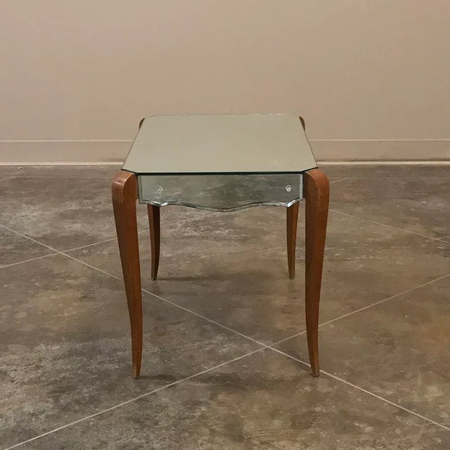 Cinnamon Mid-Century French Mirrored Coffee Table For Sale - Image 8 of 11