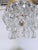 Vintage Crystal Upside Down Layer Cake Chandelier With Decorative Brass Frame For Sale - Image 4 of 9