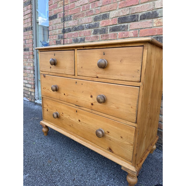 19th Century Pine Chest of Drawers For Sale - Image 4 of 7