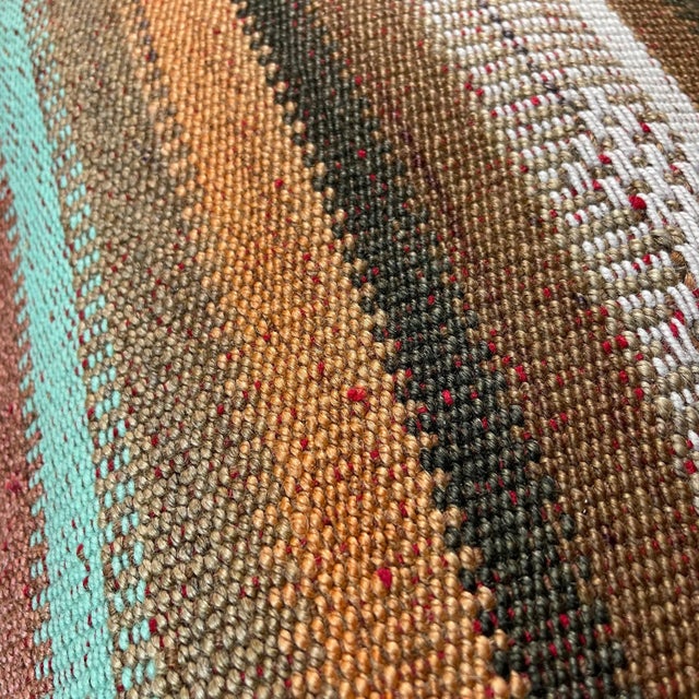 Large Turkish Handmade Kilim Cushion Cover For Sale - Image 9 of 11