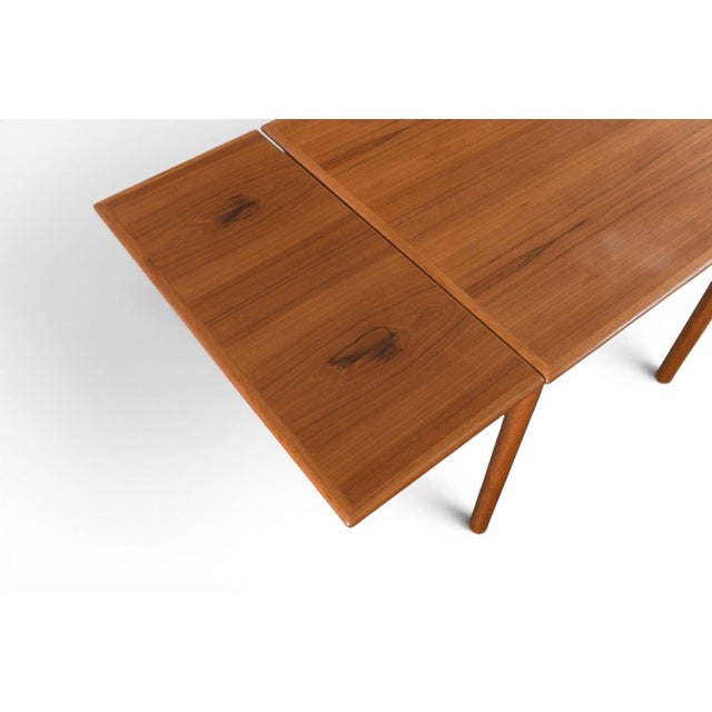 Ansager Møbler Square Teak Draw Leaf Dining Table | Danish Modern 1960s For Sale - Image 10 of 11