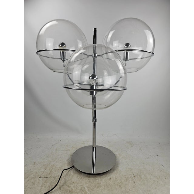 Glass Floor Lamp Model Lyndon by Vico Magistretti for O Luce, Denmark, 1970s For Sale - Image 7 of 11