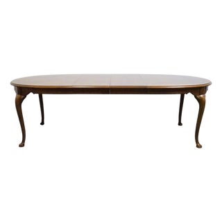 Thomasville Furniture Fisher Park Collection 99" Oval Dining Table W. Basket Weave Parquet Top 24921-752 For Sale
