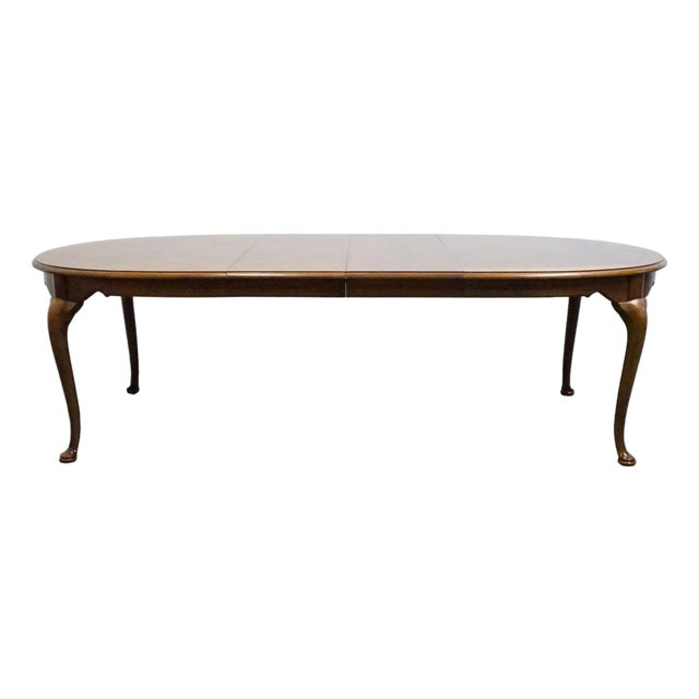 Thomasville Furniture Fisher Park Collection 99" Oval Dining Table W. Basket Weave Parquet Top 24921-752 For Sale