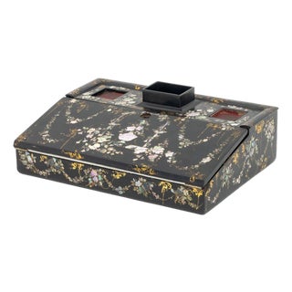 Victorian Mother-of-Pearl Inlaid Writing Box For Sale